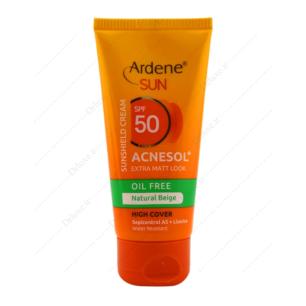 کرم ضد آفتاب SPF50 فاقد چربی رنگی آکنه سول آردن سان